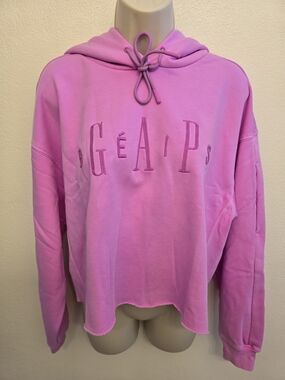 NWT GAP X Beis Collab Limited Edition Cropped Hoodie with Embroidered Logo